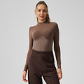 women's long-sleeve high-intensity slim-fit activewear top - running, slimming, stand collar, workout top, yoga top (can be worn as outerwear)