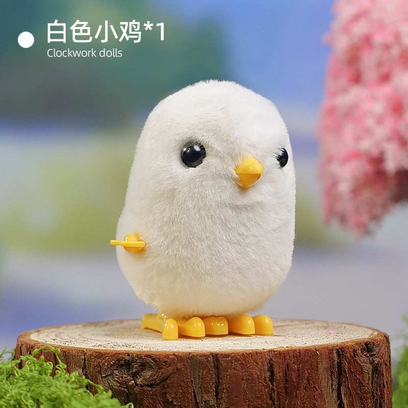 Jumping chicken wind-up toy, baby wind-up ejection little yellow chicken chain wind-up duckling baby, kids toy