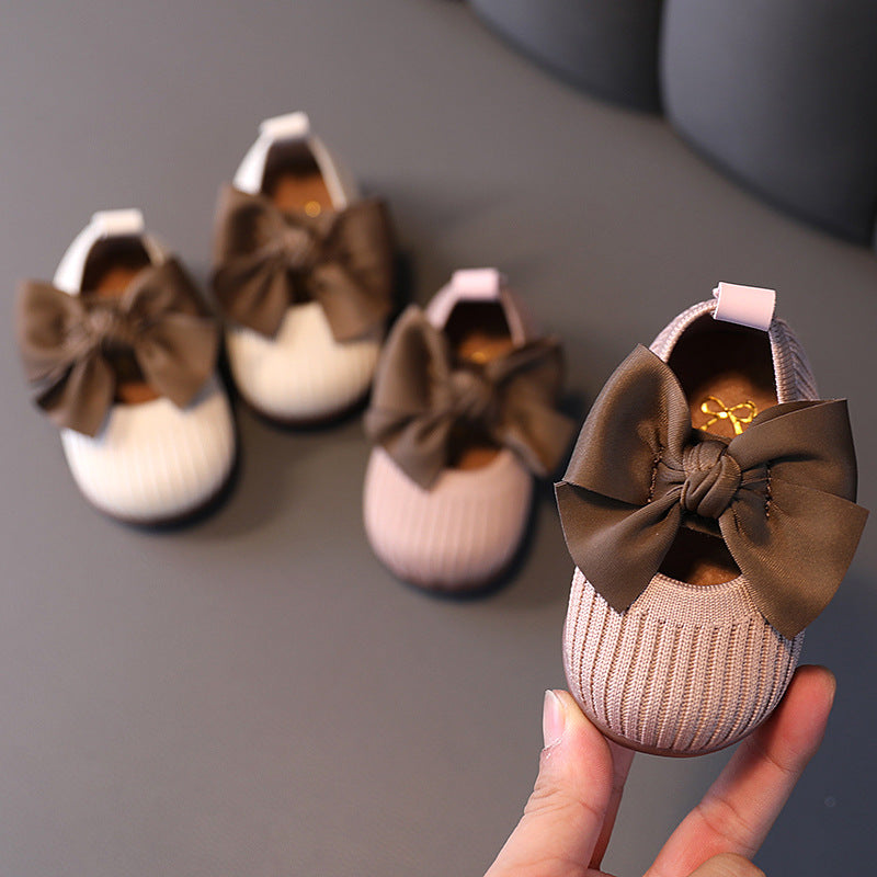 Baby first walker shoes - spring/autumn, 0-2 years old, toddler shoes, princess shoes, girls' leather shoes, non-slip soft sole infant shoes