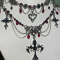 Halloween cross pendant wholesale - european & american cross-border necklace, light luxury, high-end, royal court style layering jewelry accessories for women