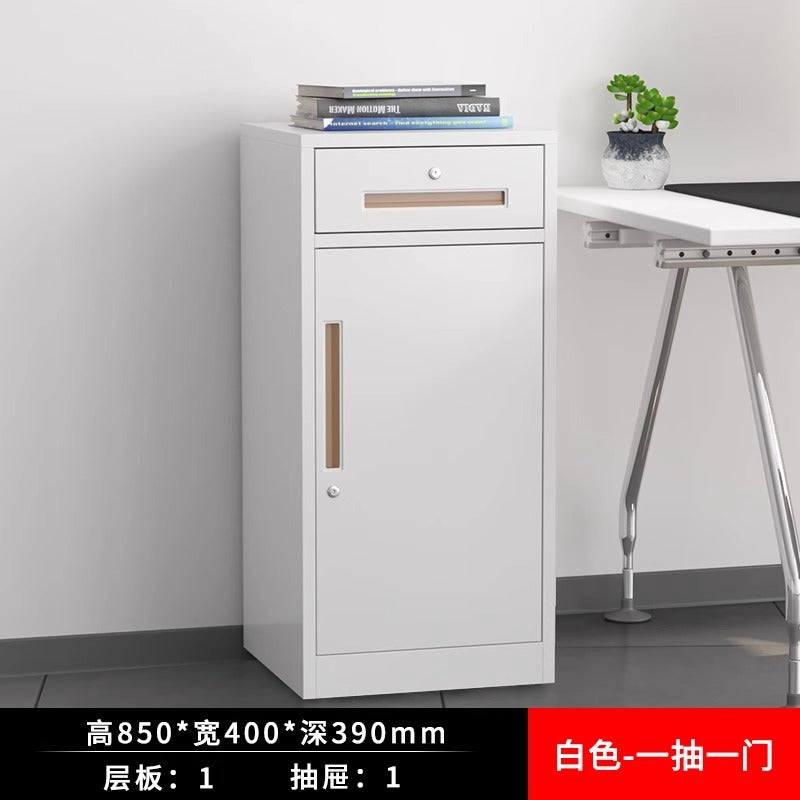 Office low cabinet Under the desk Storage cabinet Thickened combination lock Drawer Locker Printer base Iron cabinet