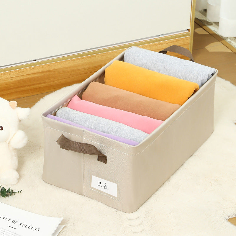 Steel frame storage box Household wardrobe Clothing sorting box Fabric foldable pants storage box Storage box Drawer
