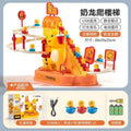 Authentic milk dragon new electric climbing stairs toy duck slide track educational toy children's day gift