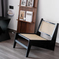 Rattan chandigarh kangaroo chair retro solid wood wabi-sabi b&b design single sofa small apartment lounge chair casual