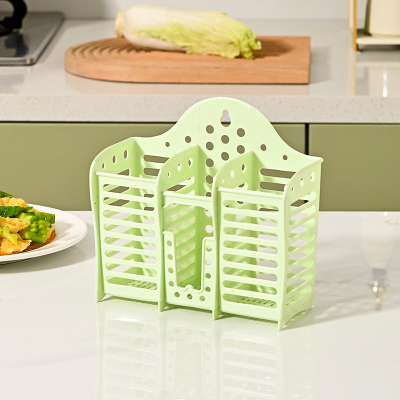 Chopstick cage for home multi-function drain rack chopstick barrel kitchen tableware spoon storage box can be wall mounted no punching