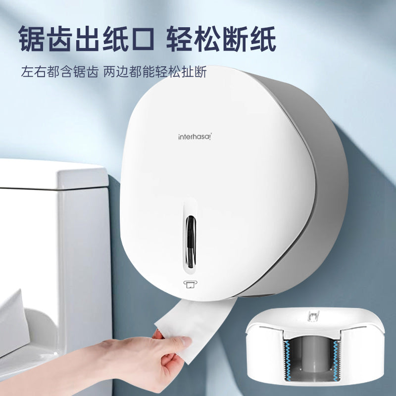 Commercial waterproof large roll paper box wall-mounted toilet tissue box roll paper tube toilet large plate toilet paper box in stock