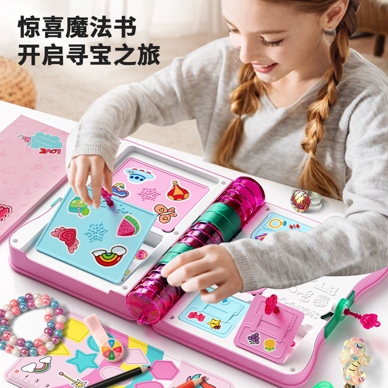 Treasure chest magic book children's diy multifunctional blind box toy play house girl stationery birthday gift puzzle