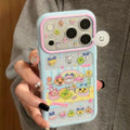 Suitable for iphone 18 pro max rainbow cartoon cute animal large view window phone case apple 17 polka dot protective cover 16