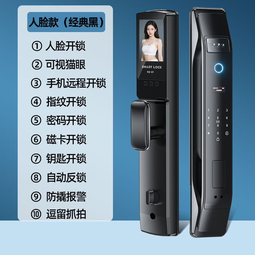 3d face recognition smart door lock, electronic lock, anti-theft door lock, entry door fingerprint lock, password lock - direct from shenzhen factory