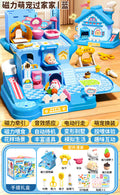Blue-magnetic pet house [rabbit + hamster] + battery