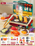 Kids' realistic outdoor cooking spray bbq grill playset - electric bbq oven & utensil set - cross-border toy