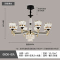 Smart light luxury crystal chandelier living room lamp  new nordic modern minimalist light arm illuminated dustproof lighting fixture