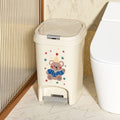 Kitchen large-capacity trash can foot-operated high-looking cartoon printing toilet bedroom new arrival pop-up lid paper basket bucket