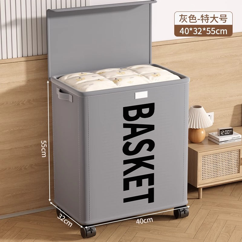 Clothes storage box large capacity oversized household flip foldable storage basket box clothing quilt sorting storage box