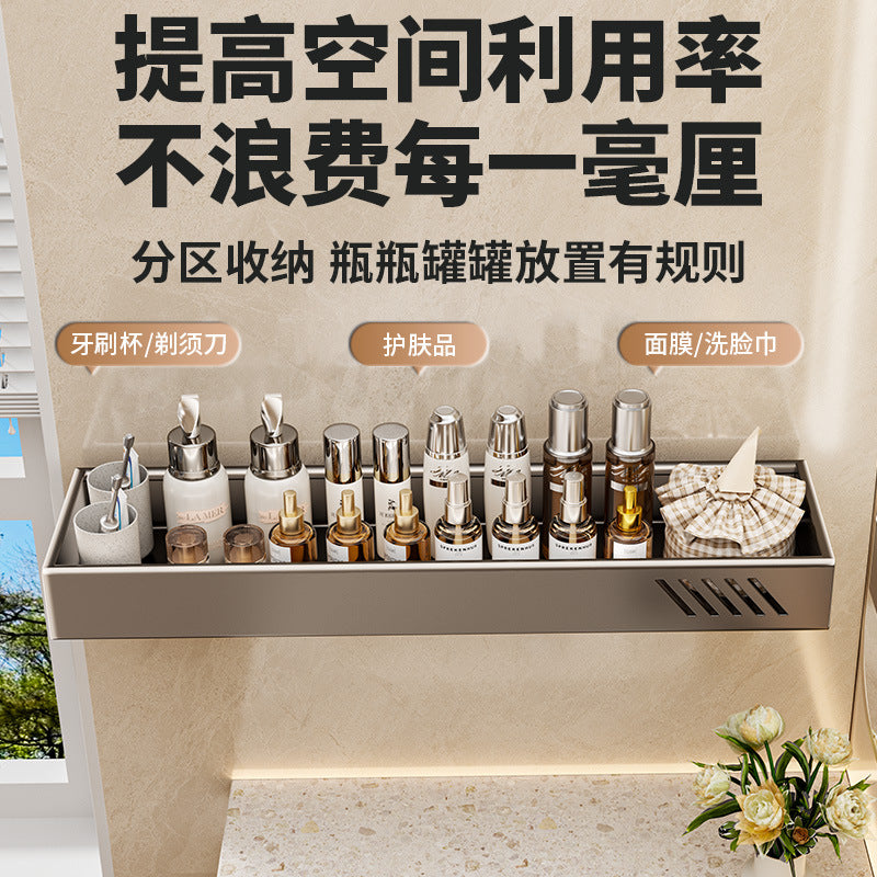 Toilet Shelf Bathroom Toilet Toilet Wash Sink Non-punching Sink Wall-mounted mirror Front storage shelf