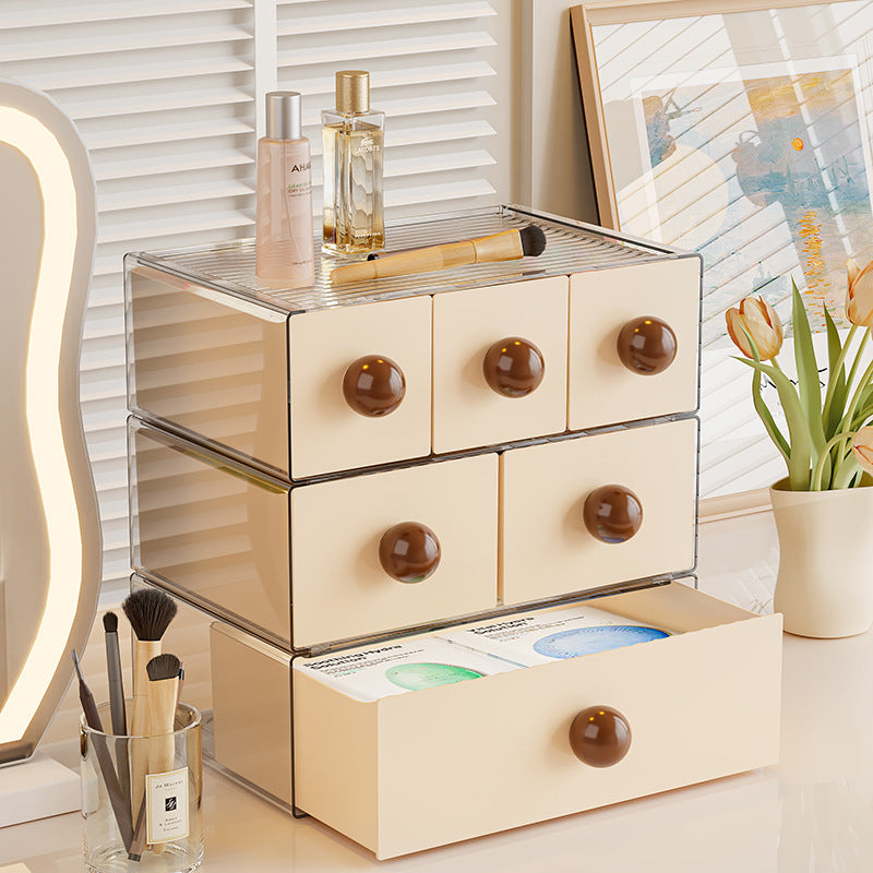 Desktop Storage Box Drawer Storage Box Student Desk Cosmetics Shelf Large Capacity Stationery Organizing Box