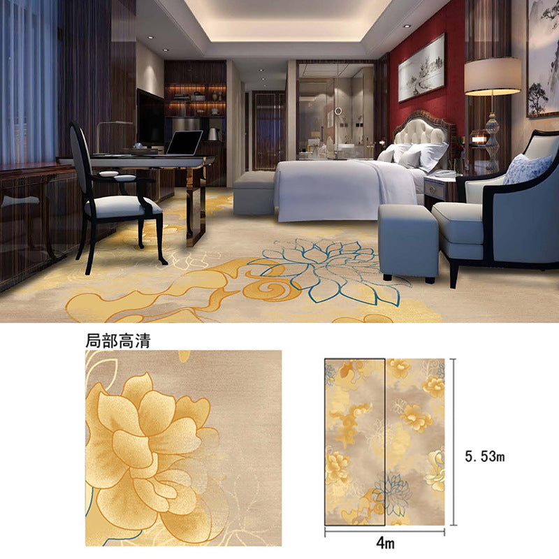 Hotel, guesthouse, b&b room corridor carpet, nylon b1 grade fireproof, full coverage, thickened, soundproof bedroom bedside rug