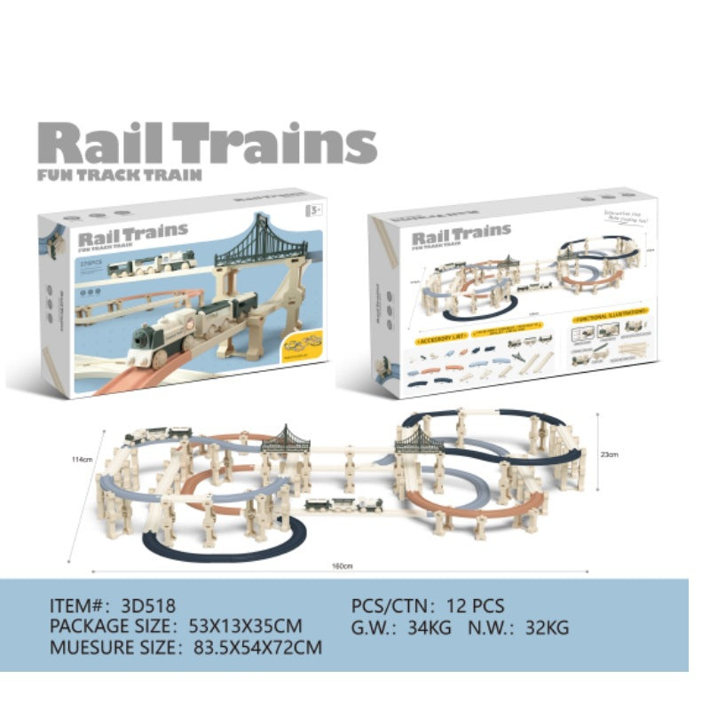 electric train track educational toy artificial model electric train super large changeable track assemble toy