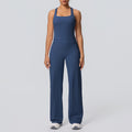 Outdoor casual running fitness yoga outfit - quick-dry, breathable, sexy racerback high-waisted straight-leg pants sports set