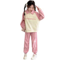 Girls' spring/autumn fashion set: stylish two-piece outfit for older girls - trendy sweatshirt and popular jogger pants