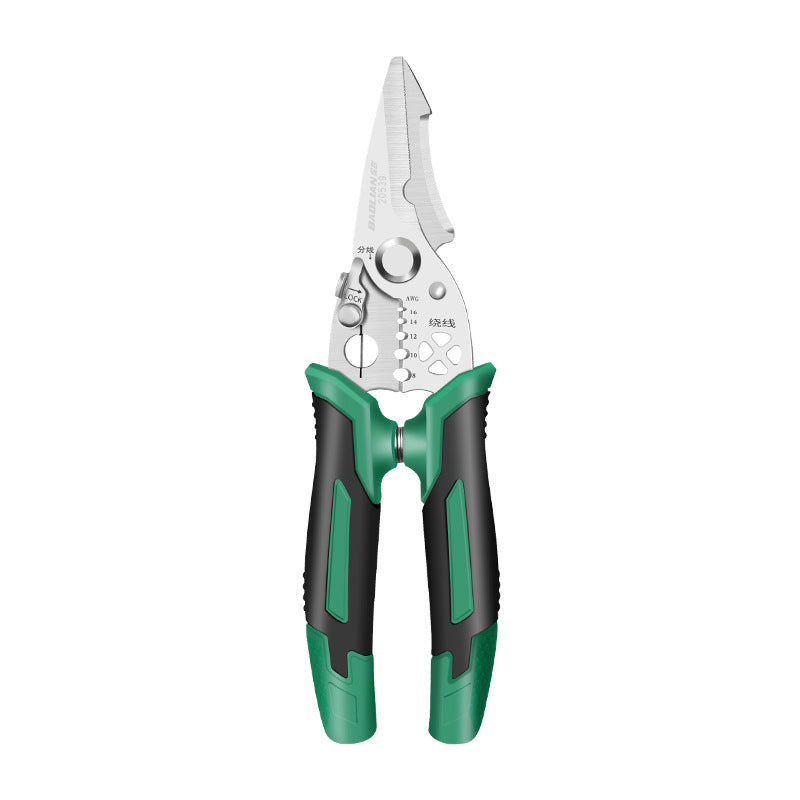 Baolian wire stripper electrician's special multi-function professional grade scissors fiber optic cable scissors wire cutting and pulling tool