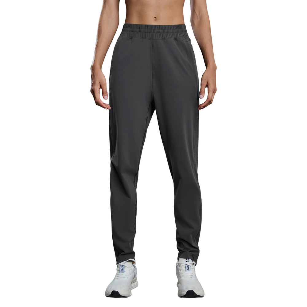 Women's casual sports pants - solid color, versatile, lightweight, breathable, zippered cuffs, convertible style, fitness running trousers d25174