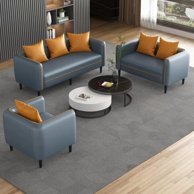 Office sofa leather sofa casual modern office reception guest sofa free combination reception sofa