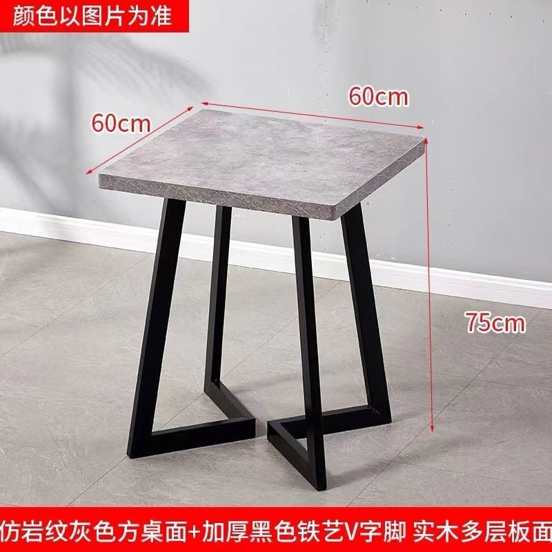 Commercial fast food table and chair set combination - restaurant, diner, snack bar, bbq, catering table, bubble tea shop rectangular table