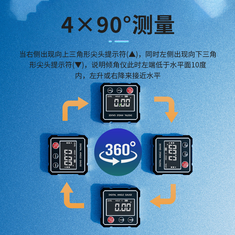 Manufacturer wholesale digital display inclination box digital display inclination meter inclination box with backlight angle meter slope meter level meter