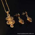 Two-piece set of new middle eastern dubai ethiopian women's pendant, necklace, and earring set, african style, sunflower design