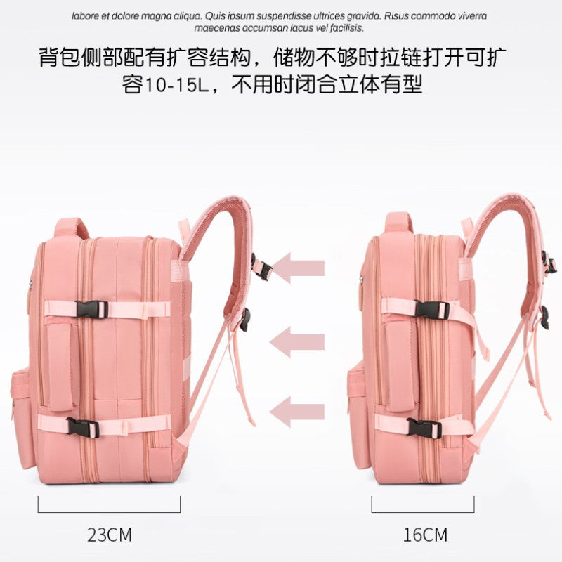 New travel backpack men's and women's large-capacity lightweight multi-functional luggage backpack business travel expandable backpack