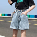 Curly shorts for women new arrivalk-styleelegantfashion non-elastic washed high waistloosetrendy denim shorts