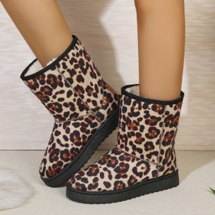 winter new arrivals: plus size leopard print snow boots, sizes 36-42. wholesale available, dropshipping to  &