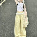 [nai fu butt curtain pants] girls summer thin quick-drying wide-leg workwear pants fashioneasiest for matchcasualpants