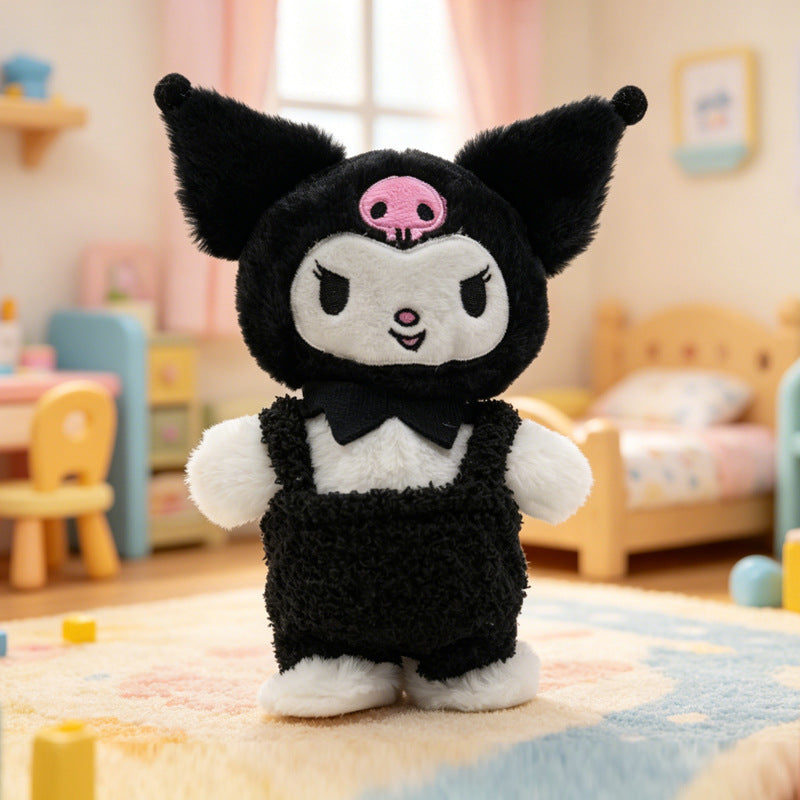 Walking and singing overalls plush toy - soft, huggable, and healing companion doll - a fun and heartwarming gift for girls