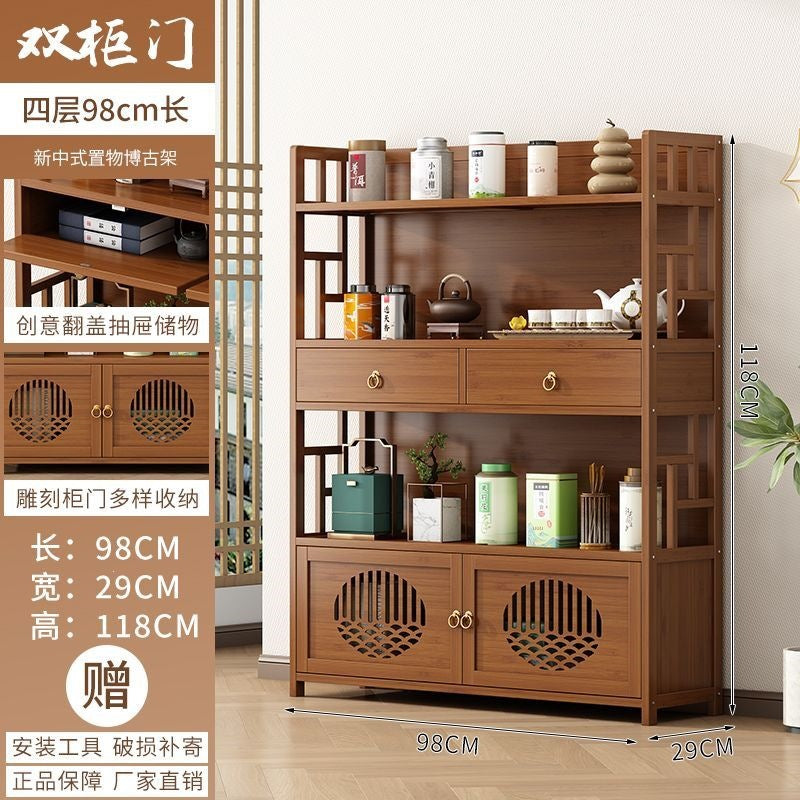 Tea rack, tea cabinet, storage rack, bogu rack, small tea set rack, storage cabinet, tea display cabinet, tea room duobao pavilion