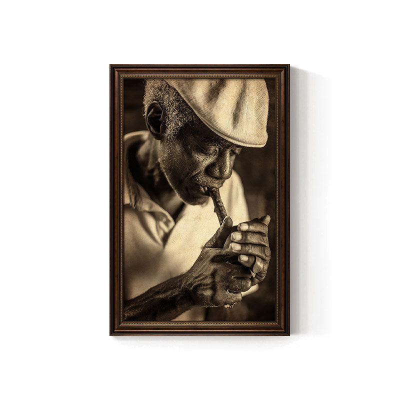 Churchill cigar bar decorative painting American celebrity retro bar club KTV box hanging painting tobacco and alcohol shop mural