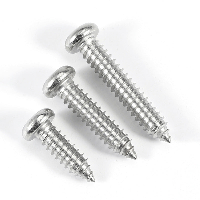 PA round head self-tapping 304 stainless steel 201 stainless steel yuan head element tapping round tapping cross screw national standard small screw