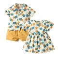 wholesale of spring/summer new boys' shirts: printed, short-sleeved, breathable children's shirts, cute baby boy clothing