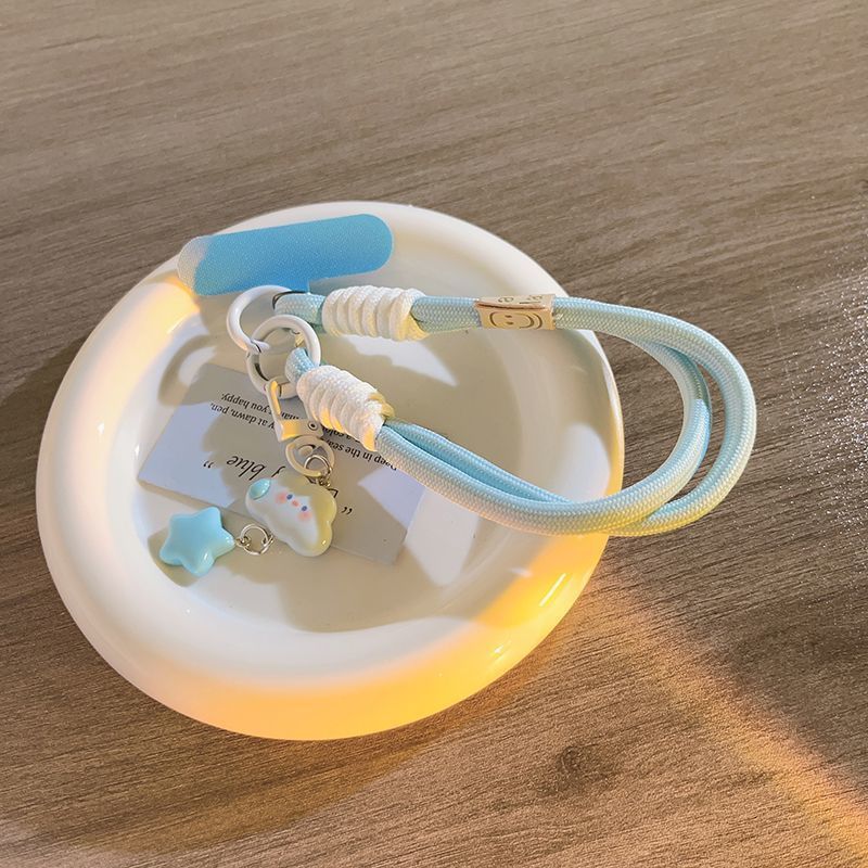 ins speechless clouds stars mobile phone case lanyard wristband short mobile phone camera lanyard pendant keychain universal