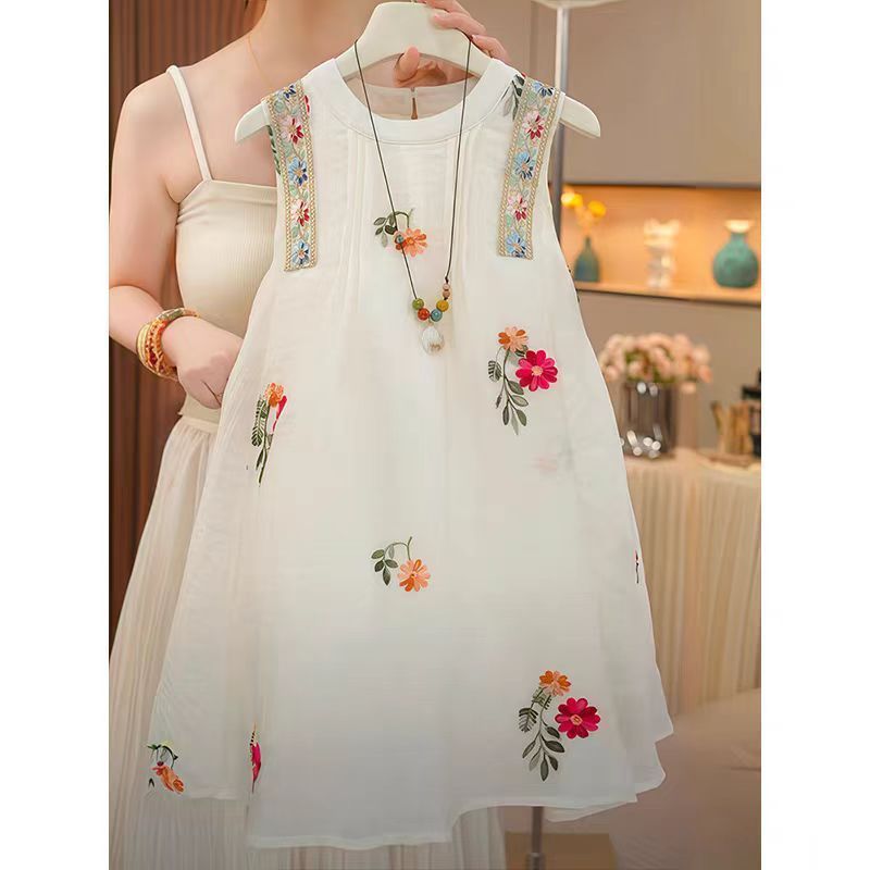 Girls' summer dress  new style: trendy sleeveless tank dress for kids, stylish princess sundress for girls