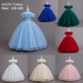 Yimingzhi flower girl dress - floral design, long, cross-border princess dress - dropshipping available - children's dress