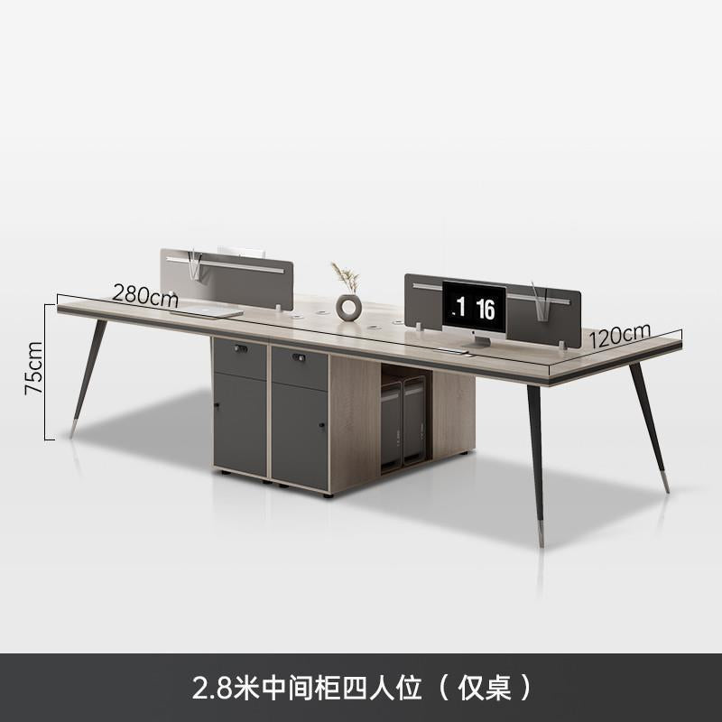 Staff office desk and chair combination casual modern double four-person seat staff table six-person slot screen office table