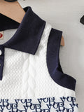 spring/summer new arrival: cross-border girls' textured knit top + a-line denim skirt pants two-piece set