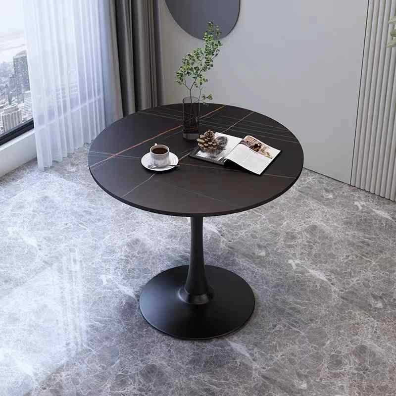 Accessible luxury slate small round table small apartment dining table tulipfor home table balcony bedroom round side table dining table