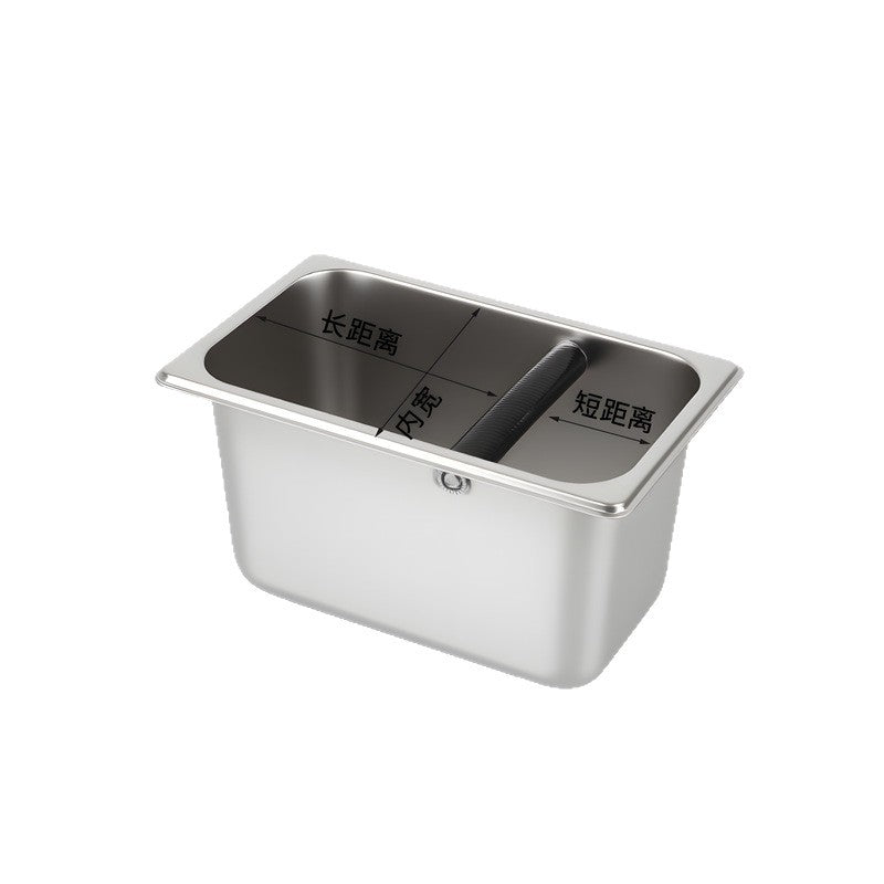 Export stainless steel coffee grounds bucket knocking barrel coffee powder storage bucket milk tea shop coffee equipment supporting equipment