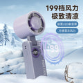 2026 new cross-border high-speed fan: usb digital display desktop foldable neck hanging mini handheld fan