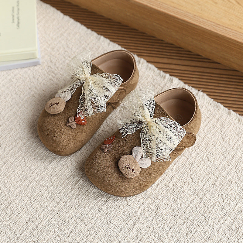 Spring new arrival small leather shoes baby soft bottom toddler shoes doll decoration birkenstock shoes western style princess shoes girl flats