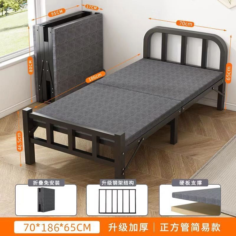 Lunch break foldable bed single simple portable companion bed office lunch break rental house economical portable foldable bed