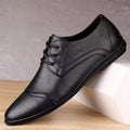 New versatile men's pointed-toe leather shoes - soft sole business casual loafers - perfect for work, security, or dad shoes - wholesale available
